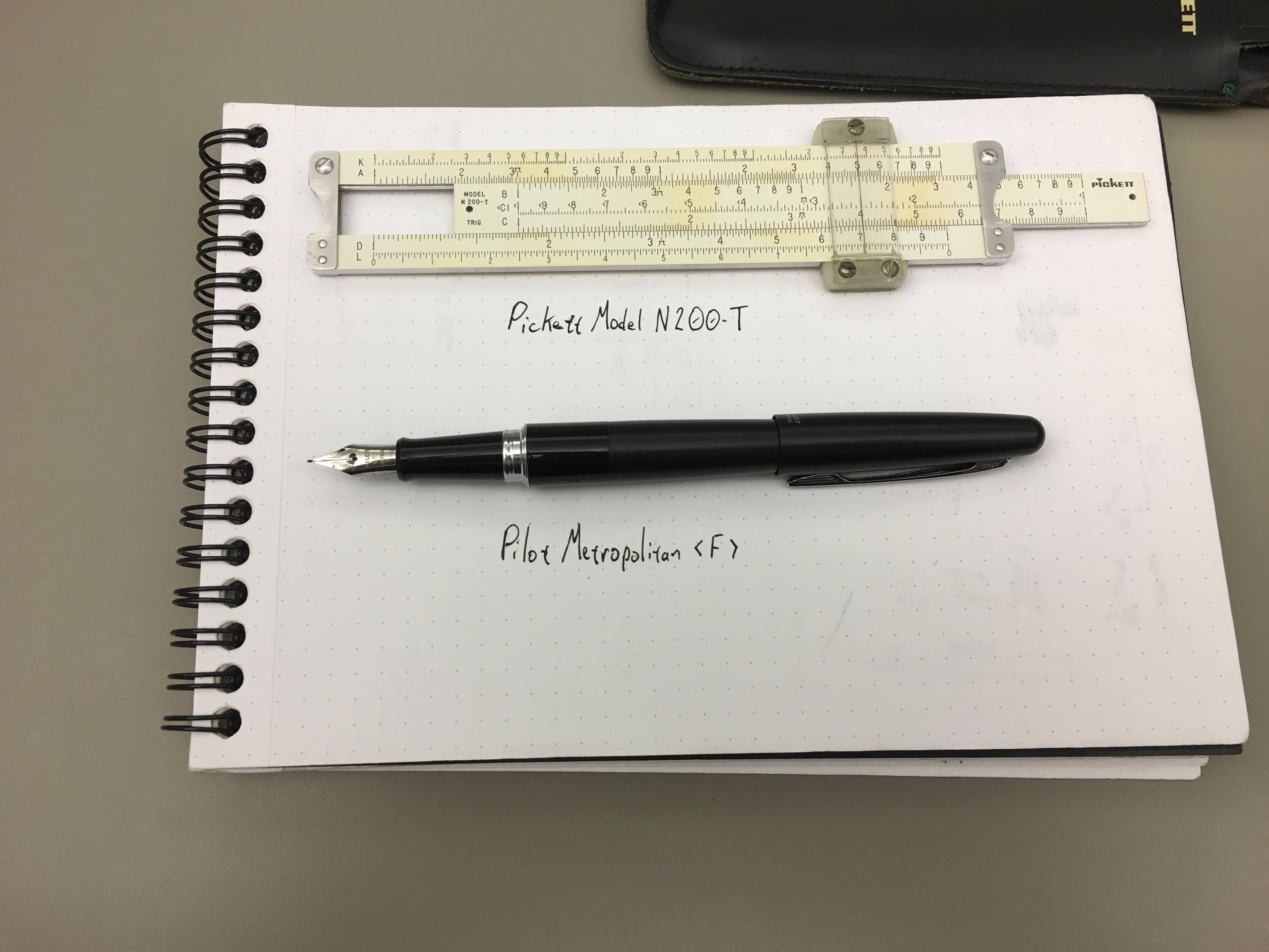 Slide Rules and Pens